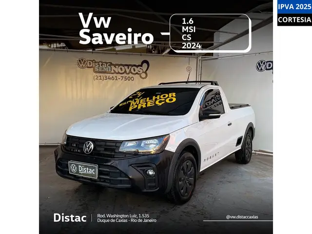Carro Volkswagen Saveiro 2024 Robust CS 1.6