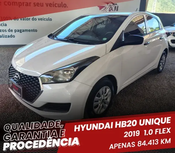 Carro Hyundai HB20 2019 1.0 Unique (Flex)