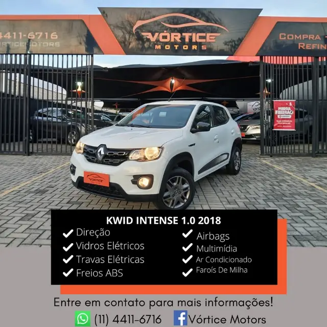 Carro Renault Kwid 2018 Intense 1.0 12v SCe (Flex)