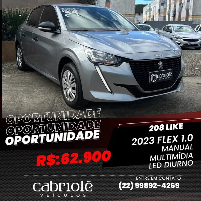 Carro Peugeot 208 2023 Like 1.0 (Flex)