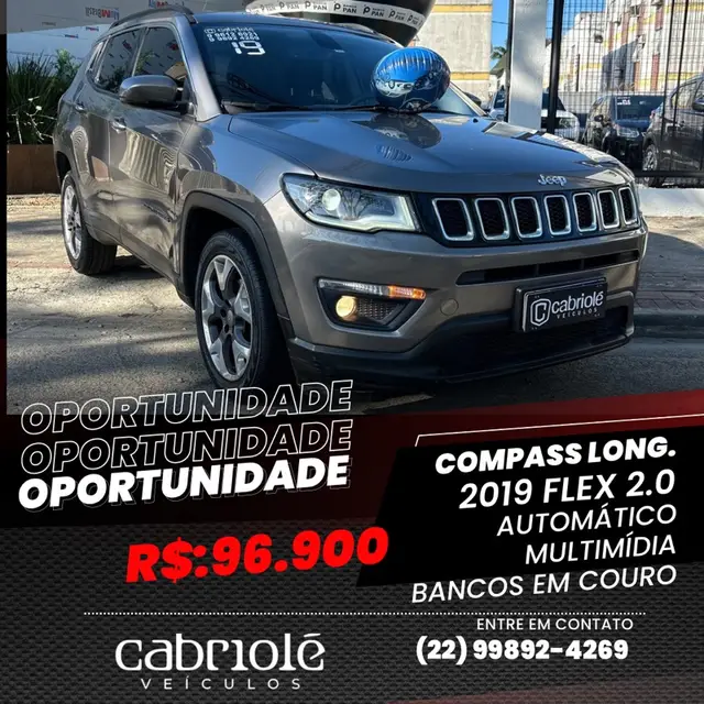 Carro Jeep Compass 2019 2.0 Longitude 4x2 (Aut) (Flex)
