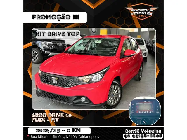 Carro Fiat Argo 2025 Drive 1.0