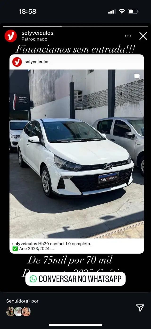 Carro Hyundai HB20 2023 Comfort 1.0 (Flex)