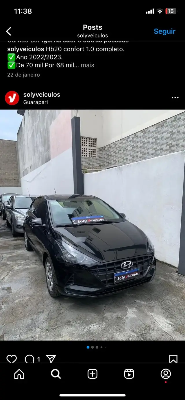 Carro Hyundai HB20 2023 Comfort 1.0 (Flex)