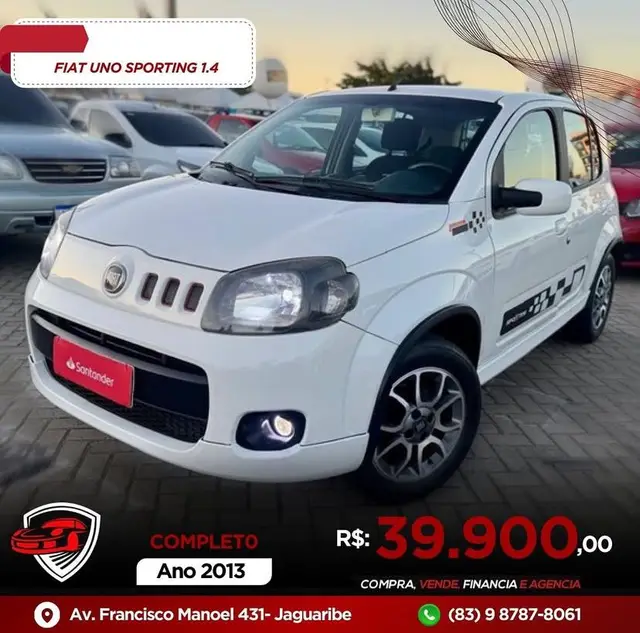Carro Fiat Uno 2013 Sporting 1.4 8V (Flex) 4p