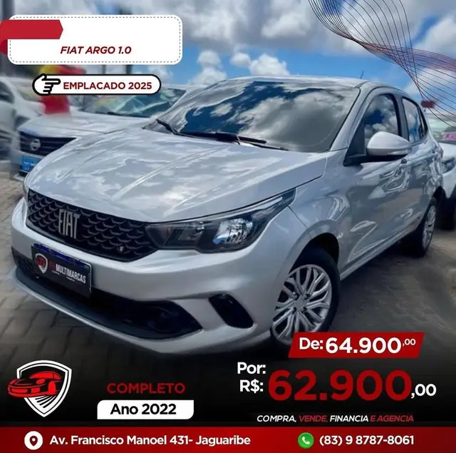 Carro Fiat Argo 2022 1.0