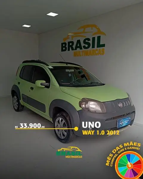 Carro Fiat Uno Mille 2012 Uno Mille Celeb. WAY ECON. 1.0 F.Flex 2p
