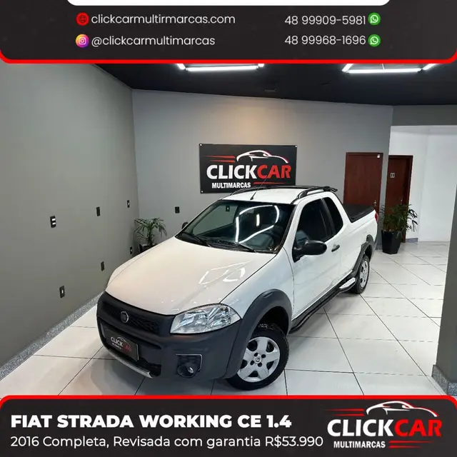 Carro Fiat Strada 2016 Working 1.4 (Flex) (Cabine Estendida)