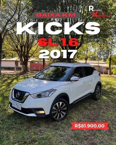 Carro Nissan Kicks 2017 1.6 SL CVT (Flex)