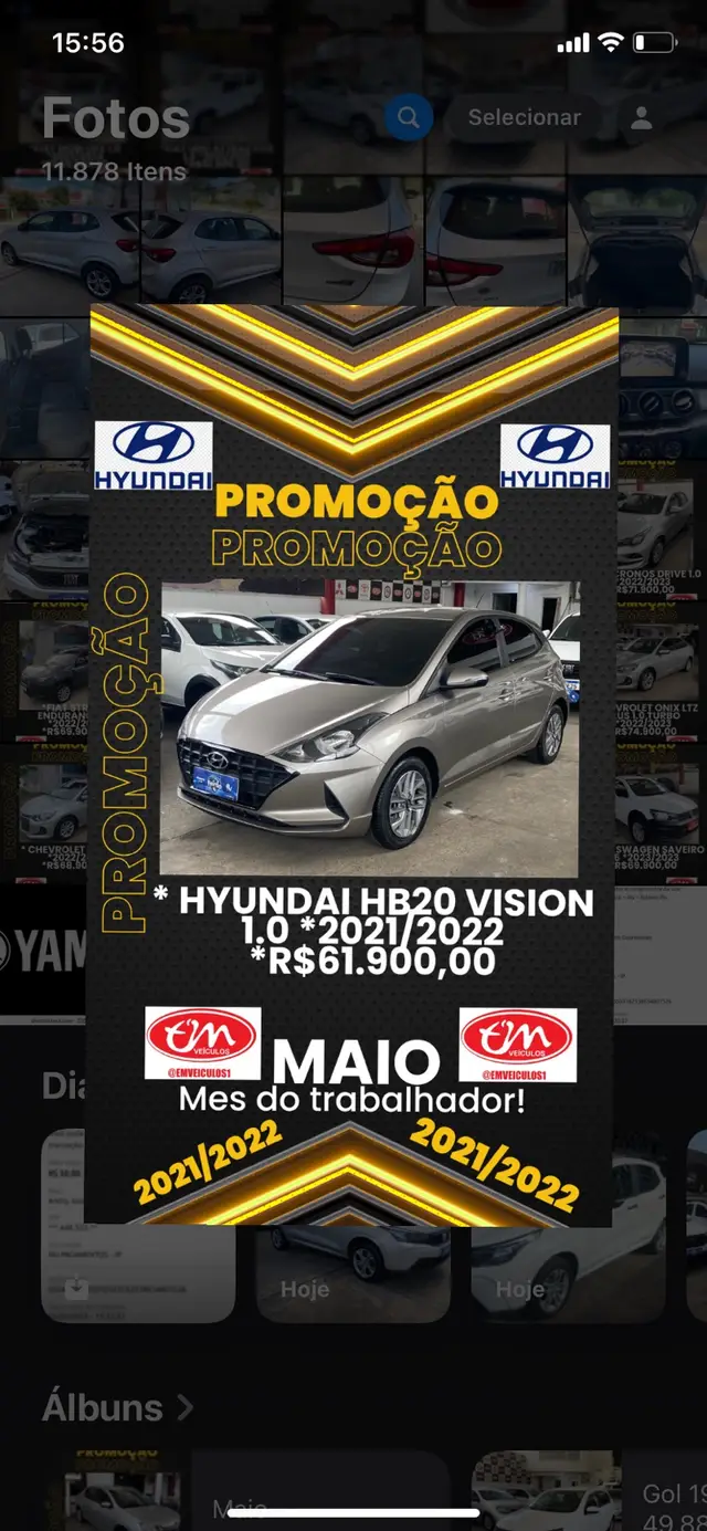Carro Hyundai HB20 2022 Vision 1.0