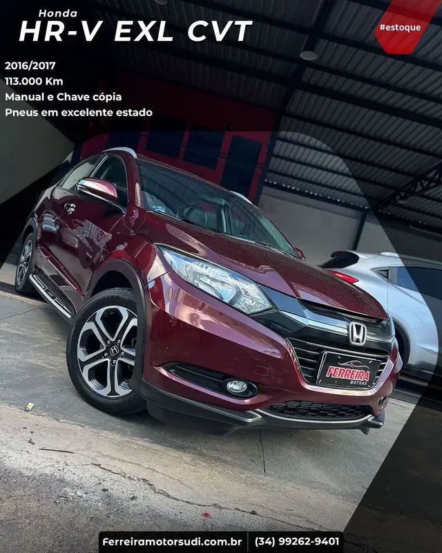 Carro Honda HR-V 2017 EXL CVT 1.8 I-VTEC FlexOne