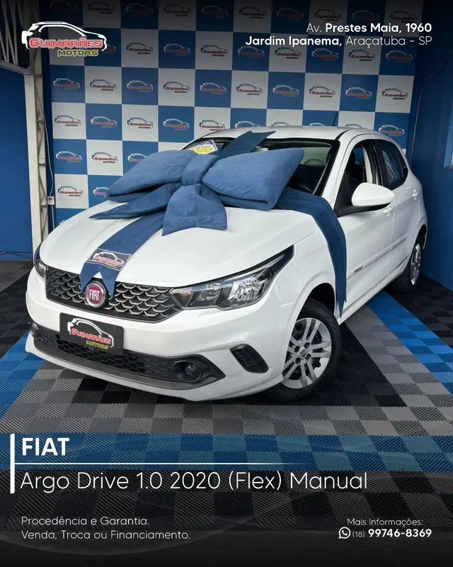 Carro Fiat Argo 2020 Drive 1.0 Firefly (Flex)