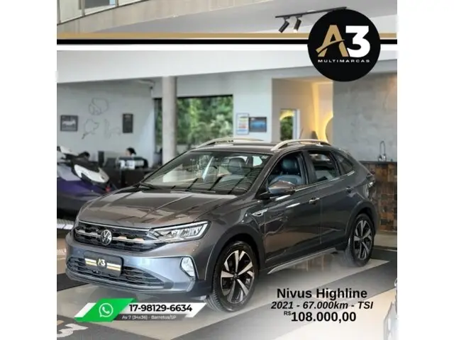 Carro Volkswagen Nivus 2021 Highline 1.0 Turbo (Aut.)