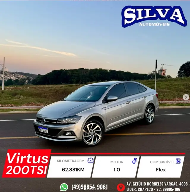 Carro Volkswagen Virtus 2019 1.0 200 TSI Comfortline (Flex) (Aut)