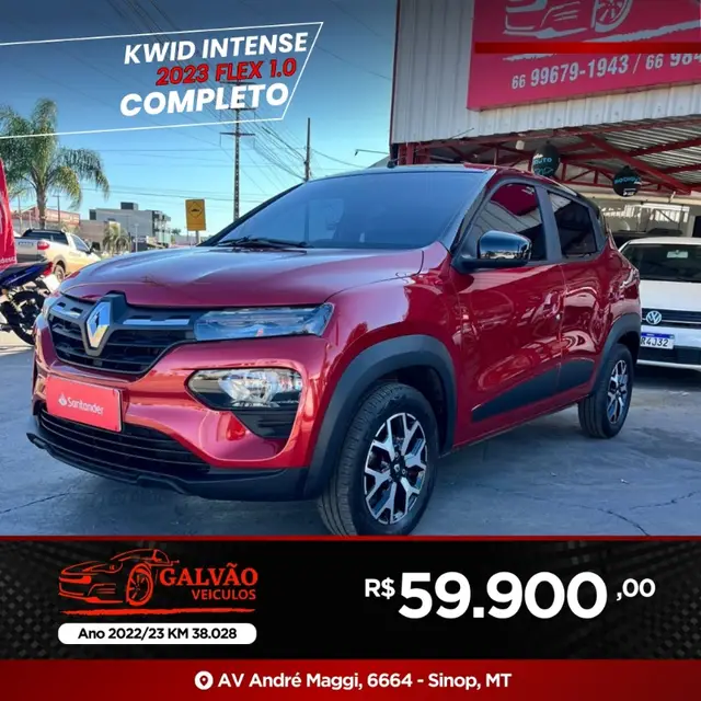 Carro Renault Kwid 2023 Intense 1.0 12v SCe (Flex)