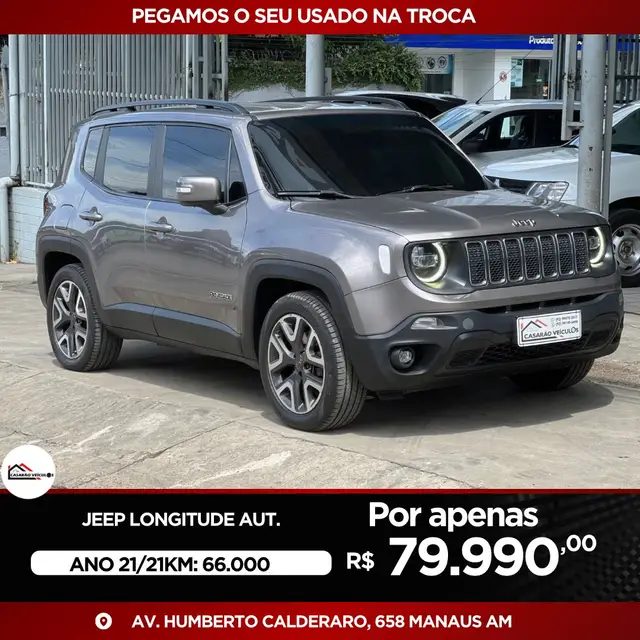 Carro Jeep Renegade 2021 Longitude 1.8 4x2 (Aut) (Flex)