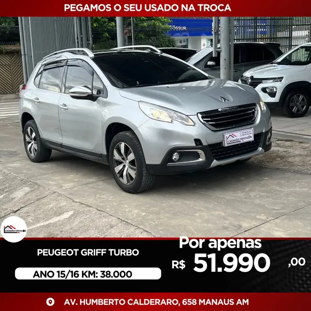 Carro Peugeot 2008 2016 Griffe 1.6 THP (Flex)