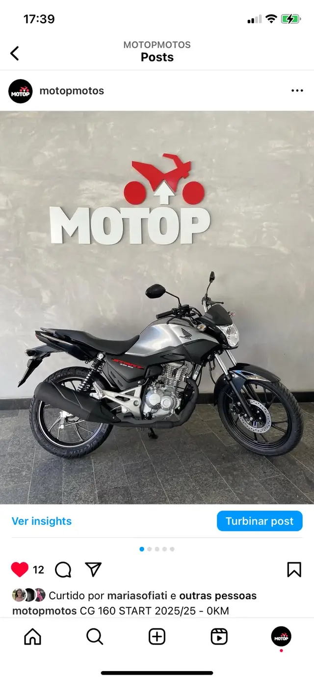Moto Honda CG 160 2025 Start