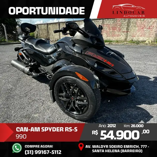 Carro BRP Can-Am Commander 2012 Can Am Spyder 990 RS (Triciclo)