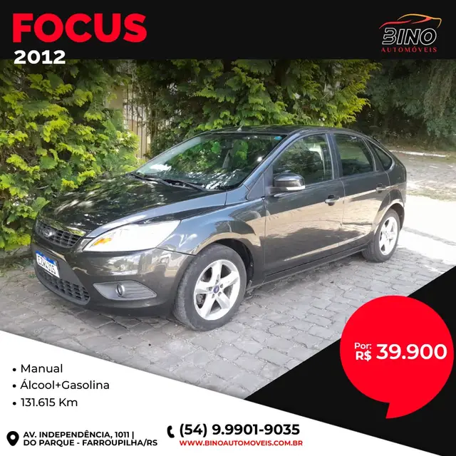 Carro Ford Focus Hatch 2012 GLX 1.6 16V (Flex)