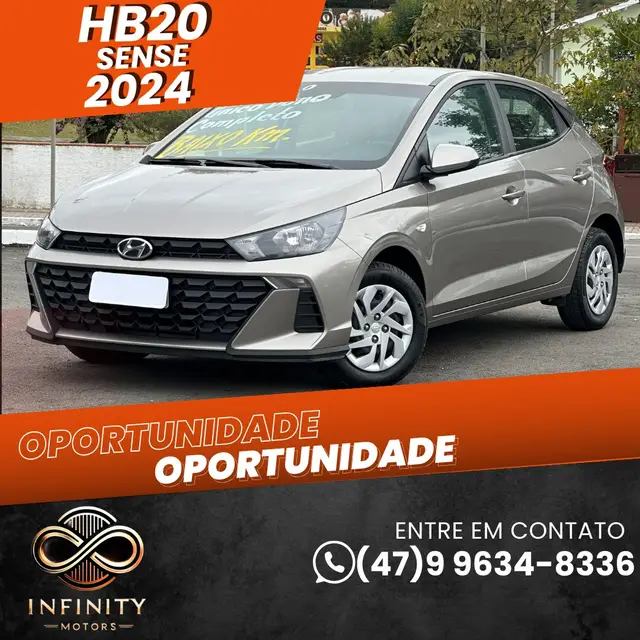 Carro Hyundai HB20 2024 Sense 1.0 (Mec.)