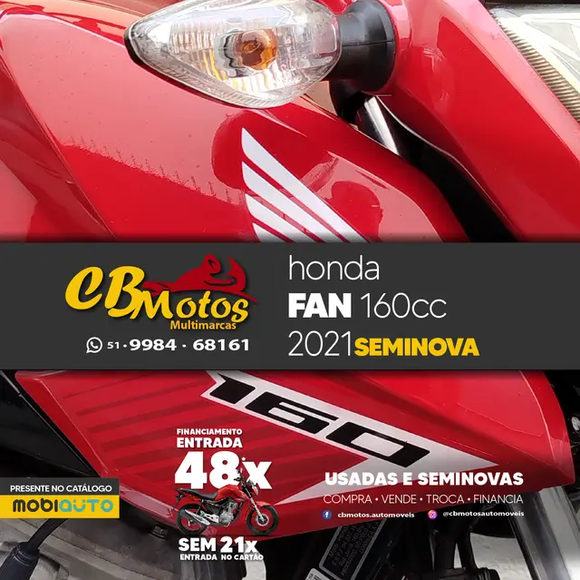 Carro Honda CG 160 2021 Fan