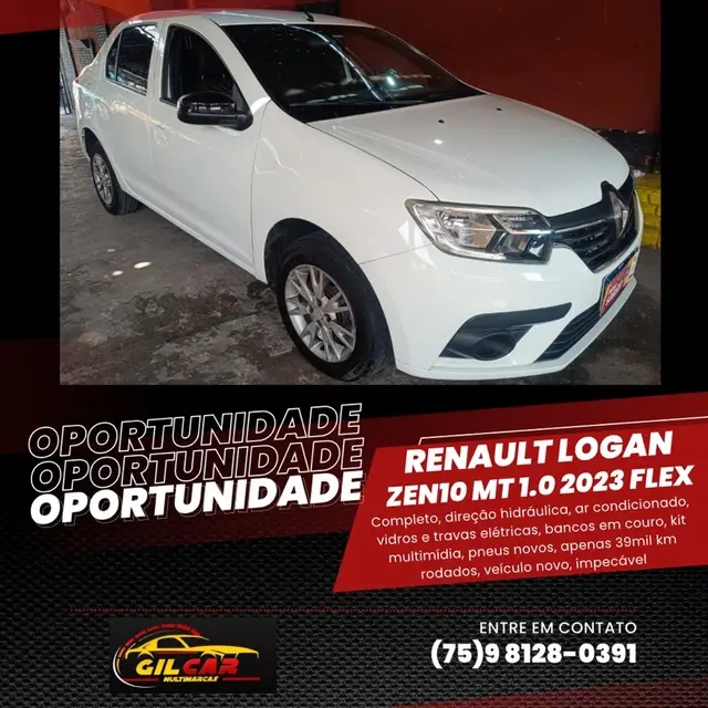 Carro Renault Logan 2023 Zen 1.0 12V SCe (Flex)