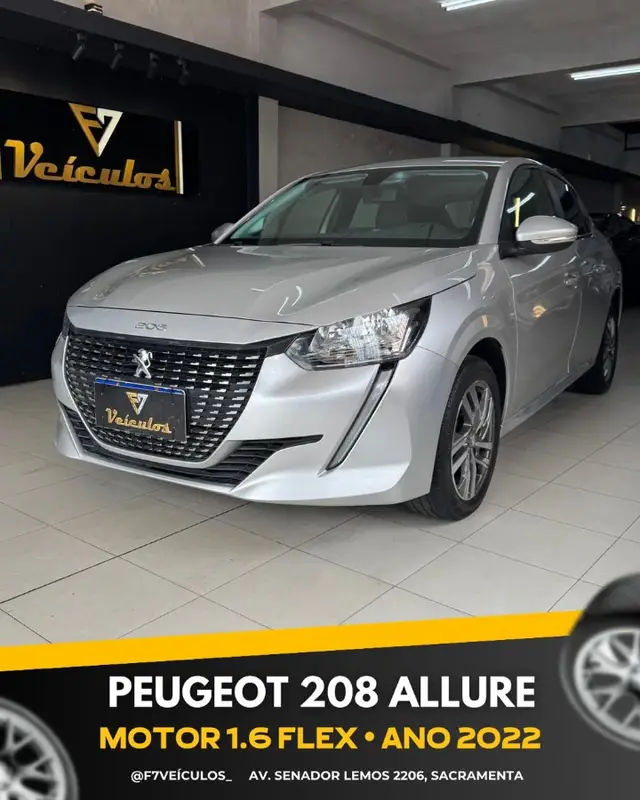 Carro Peugeot 208 2022 Allure 1.6 (Flex) (Aut)