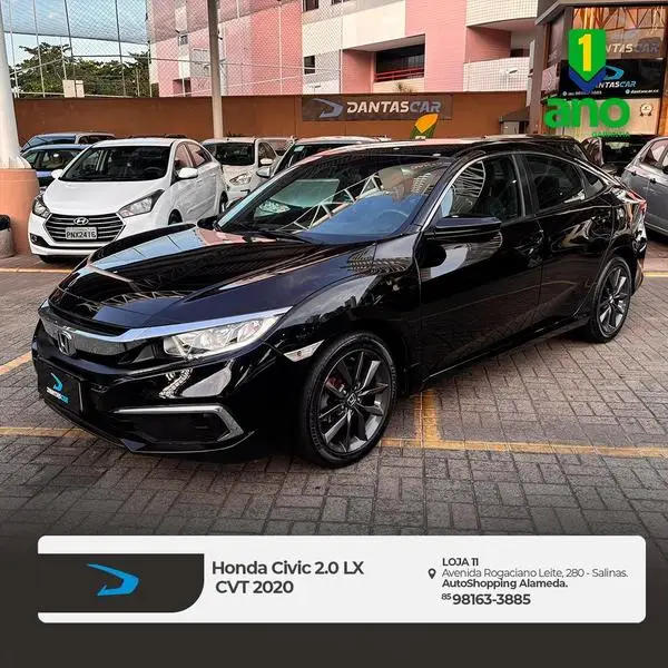 Carro Honda Civic 2020 2.0 LX CVT