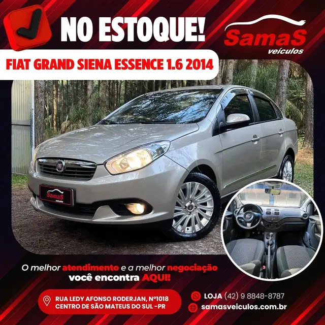 Carro Fiat Grand Siena 2014 Essence 1.6 16V (Flex)