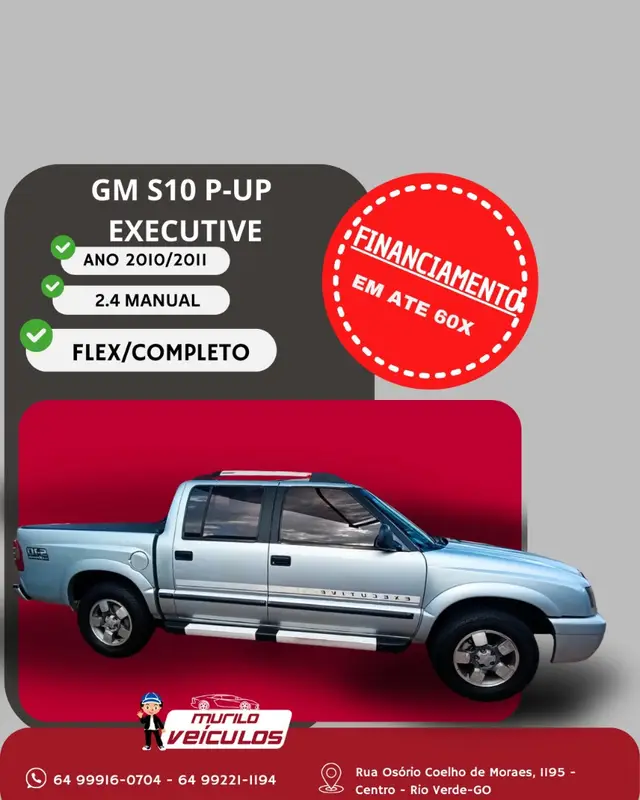 Carro Chevrolet S10 Cabine Dupla 2011 S10 Executive 4x2 2.4 (Flex) (Cab Dupla)