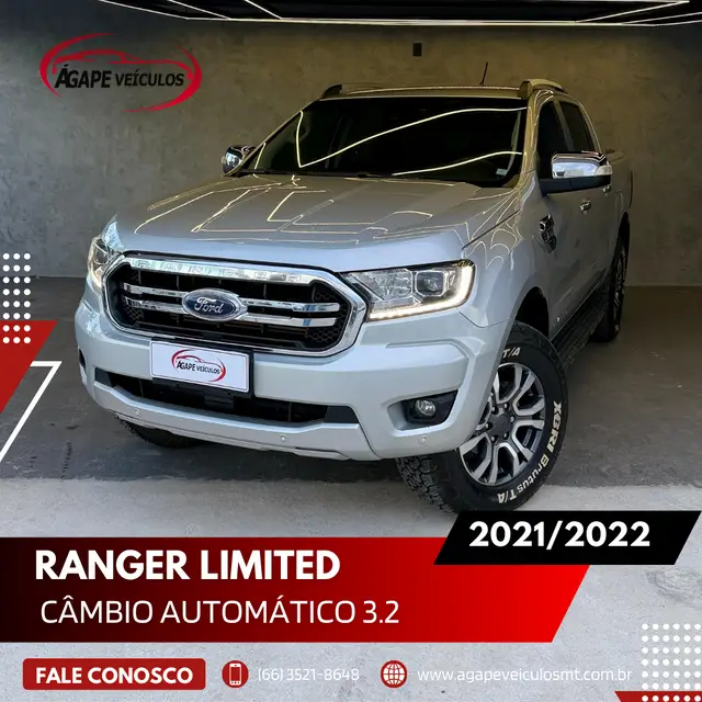 Carro Ford Ranger Cabine Dupla 2022 Limited 3.2 Turbodiesel 20V 4x4 (Aut)