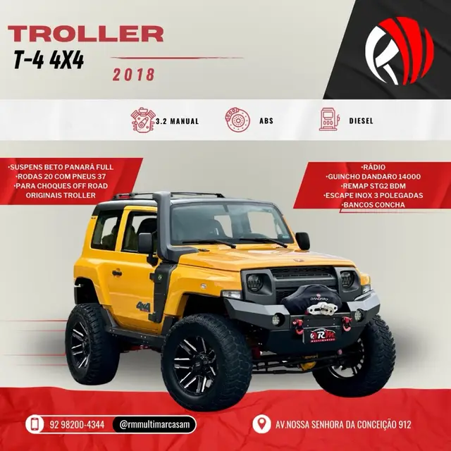 Carro Troller T4 2018 3.2 Diesel XLT 4x4