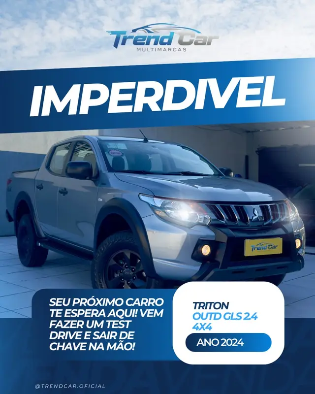 Carro Mitsubishi L200 Triton Outdoor 2024 GLS 2.4 Turbo