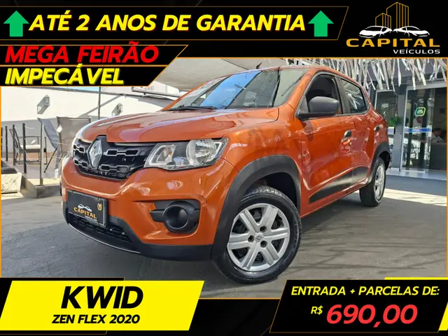 Carro Renault Kwid 2020 Zen 1.0 12v SCe (Flex)