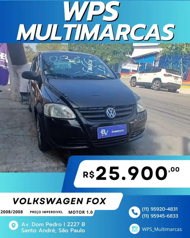 Carro Volkswagen Fox 2008 City 1.0 8V (Flex) 2p