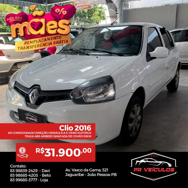 Carro Renault Clio 2016 Expression 1.0 16V (Flex)