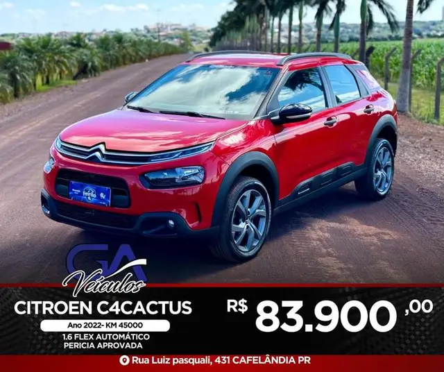 Carro Citroën C4 Cactus 2022 1.6 Feel (Aut) (Flex)
