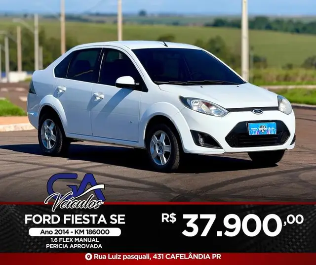Carro Ford Fiesta Sedan 2014 SE 1.6 Rocam (Flex)