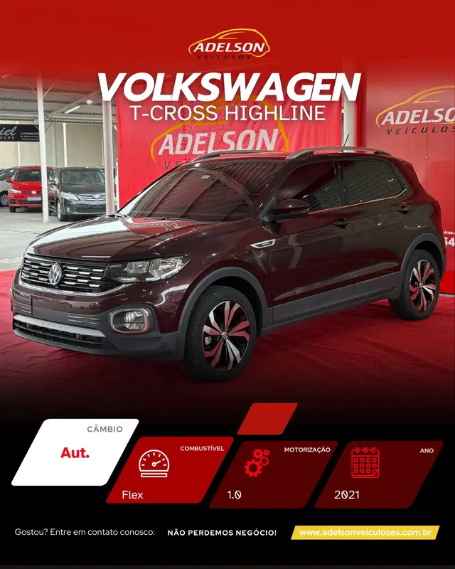 Carro Volkswagen T-Cross 2021 1.4 TSI Highline (Aut) (Flex)