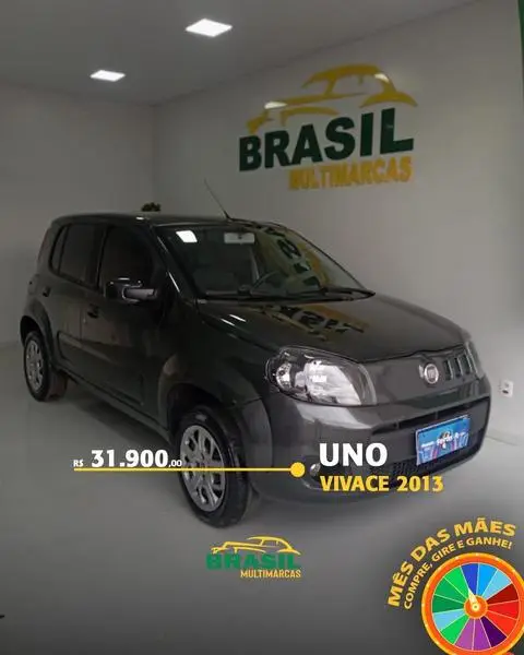 Carro Fiat Uno Mille 2013 Uno Mille Celeb. WAY ECON. 1.0 F.Flex 4p