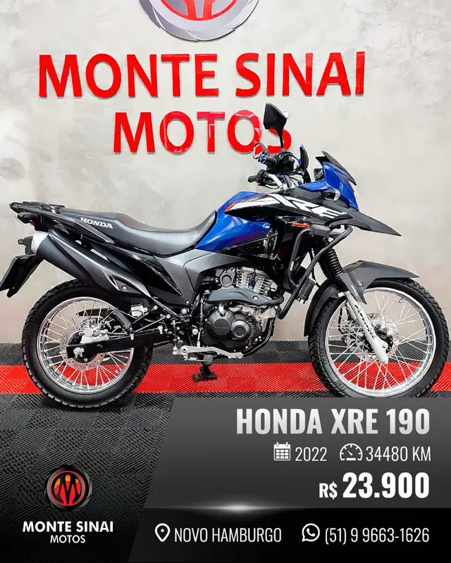 Carro Honda XRE 190 2022 (ABS) (Flex)