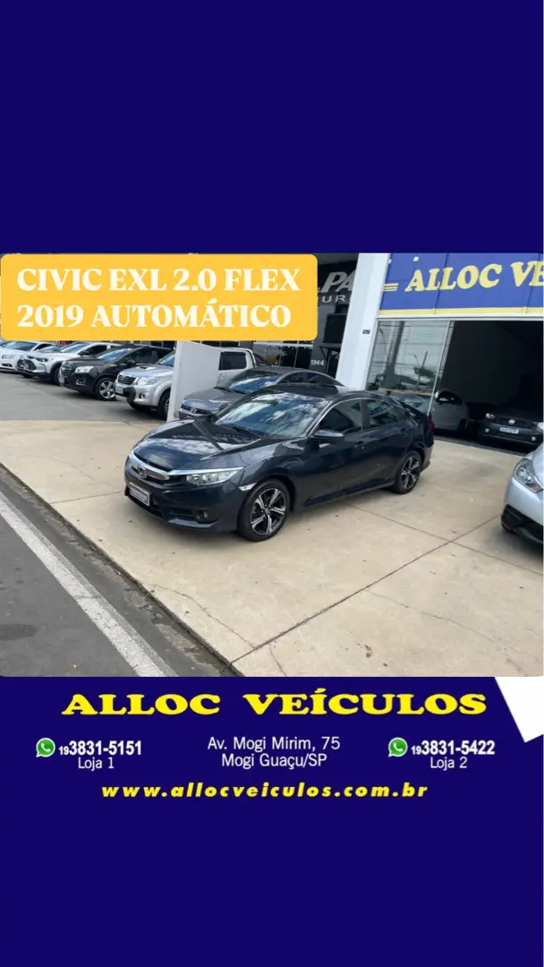 Carro Honda Civic 2019 EX 2.0 i-VTEC CVT