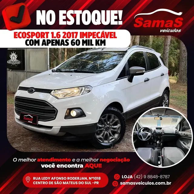 Carro Ford EcoSport 2017 Ecosport Freestyle 1.6 16V (Flex)