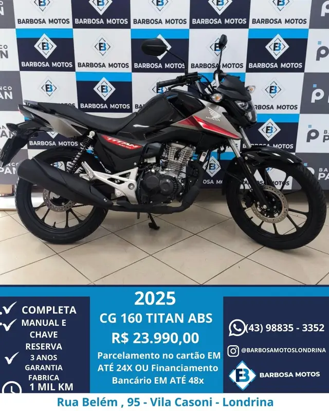 Moto Honda CG 160 2025 Titan