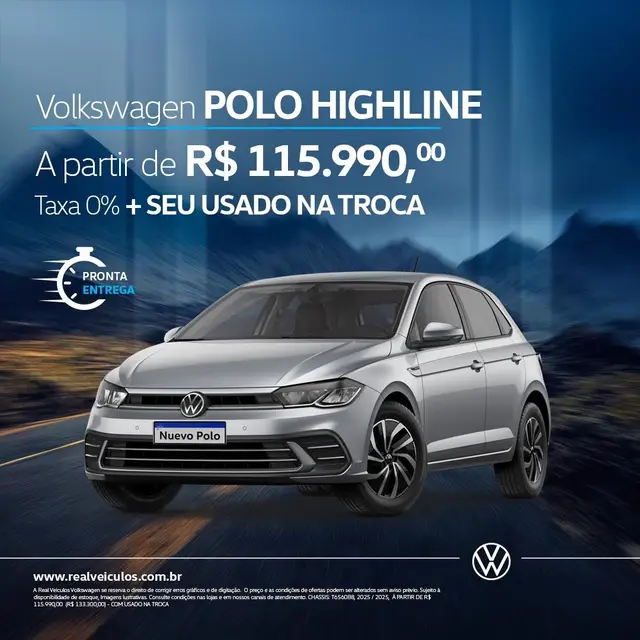 Carro Volkswagen Polo 2025 Highline TSI 1.0 Flex 12V Aut.