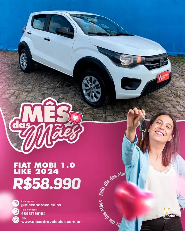 Carro Fiat Mobi 2024 Like 1.0