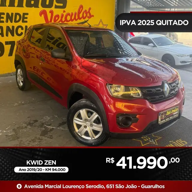 Carro Renault Kwid 2020 Zen 1.0 12v SCe (Flex)