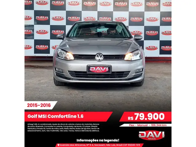 Carro Volkswagen Golf 2016 Comfortline 1.6 MSI (Aut) (Flex)
