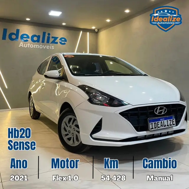 Carro Hyundai HB20 2021 1.0 Sense Pack (Flex)